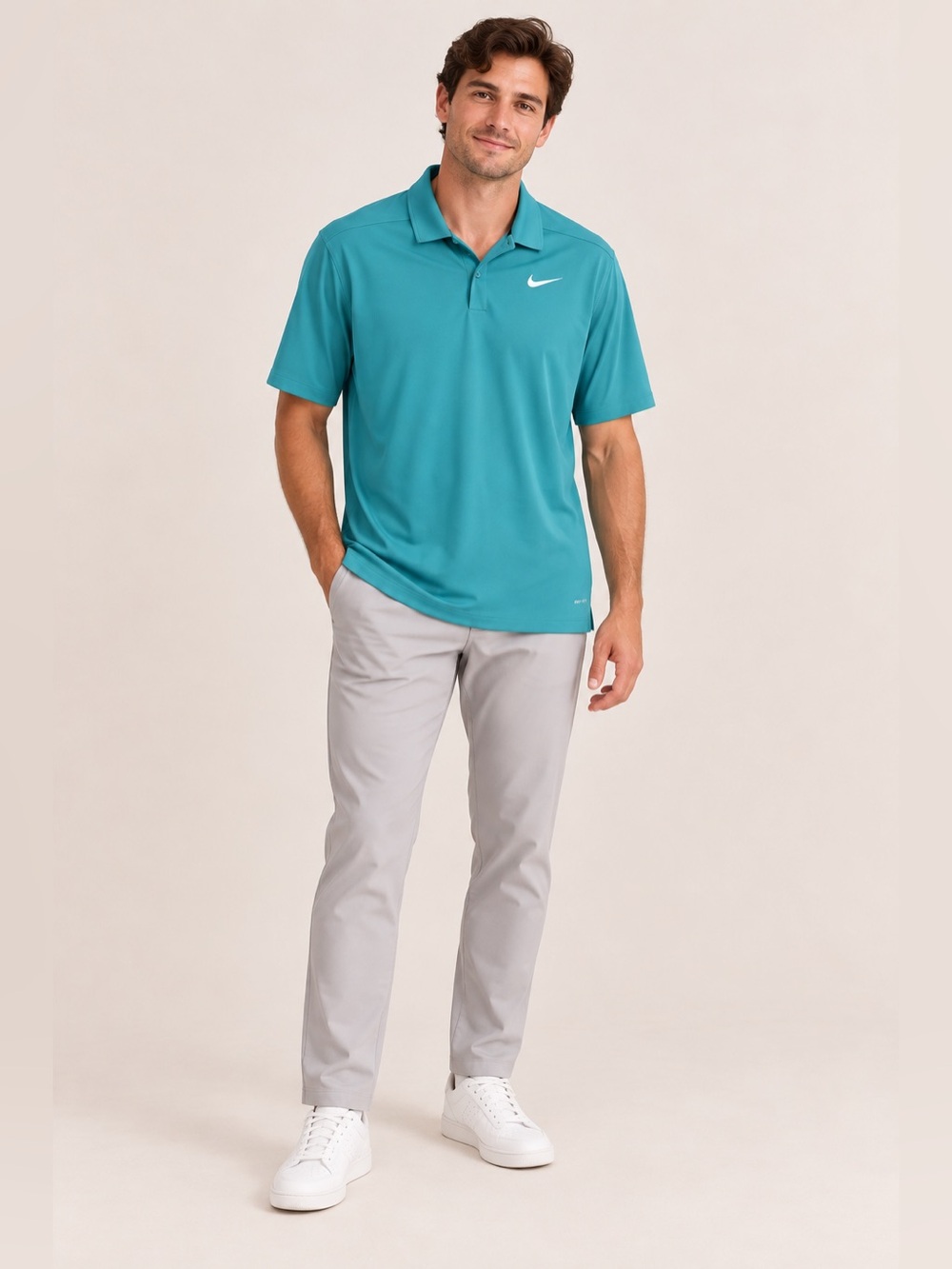 Nike Golf Men’s Teal Dri-FIT Performance Polo Shirt Size XL